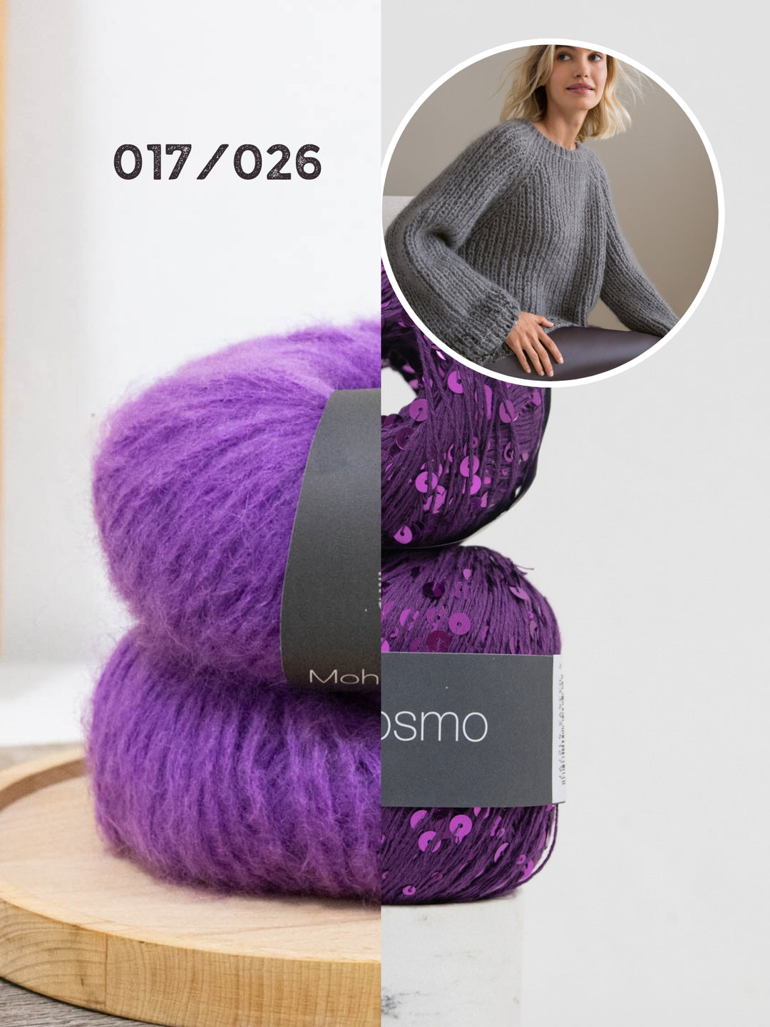 Breipakket Mohair Di Gio Cosmo trui in halfpatent