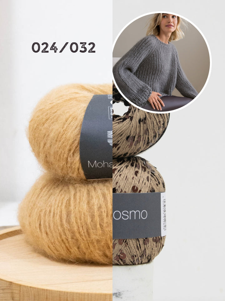 Breipakket Mohair Di Gio Cosmo trui in halfpatent