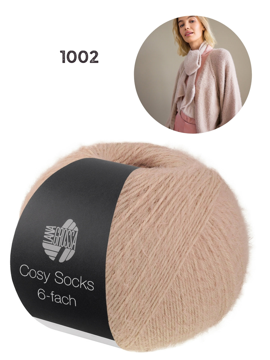 Breipakket Cosy Socks 6-fach vest kleur 1002