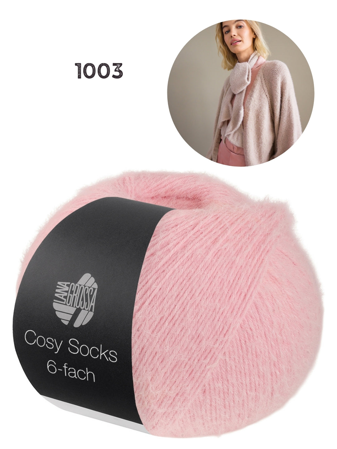 Breipakket Cosy Socks 6-fach vest kleur 1003