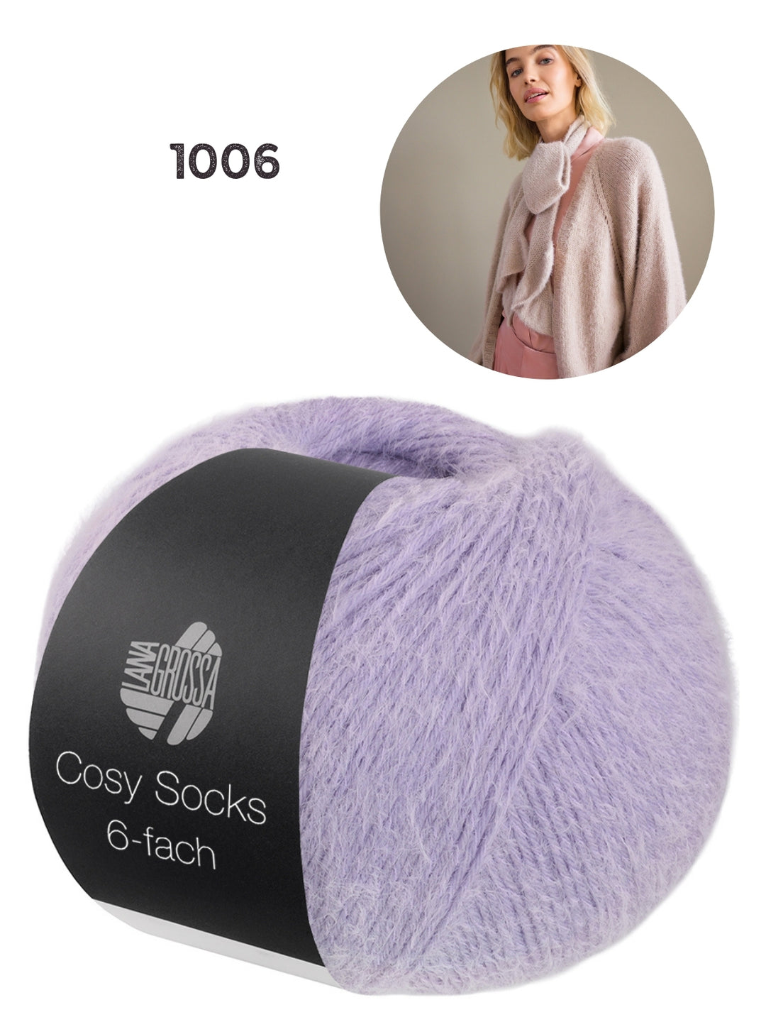 Breipakket Cosy Socks 6-fach vest kleur 1006