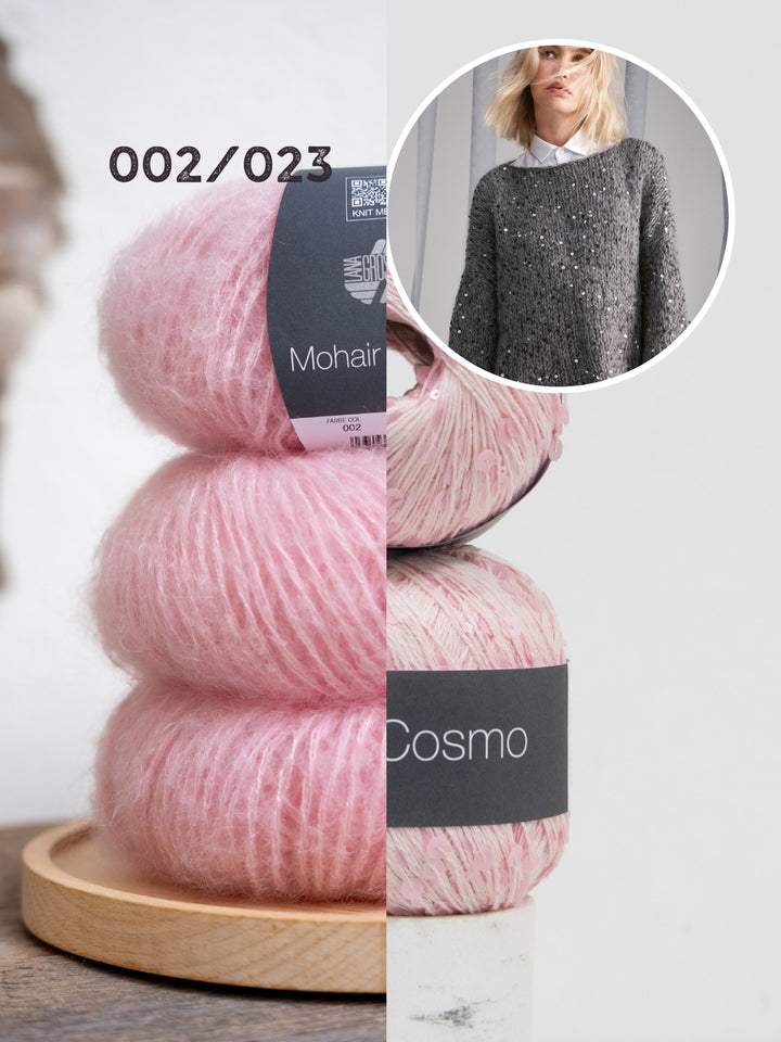 Breipakket Mohair Di Gio Cosmo trui met trompetmouwen