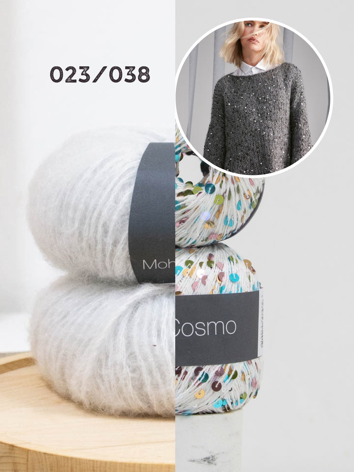 Breipakket Mohair Di Gio Cosmo trui met trompetmouwen