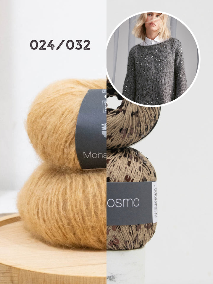 Breipakket Mohair Di Gio Cosmo trui met trompetmouwen