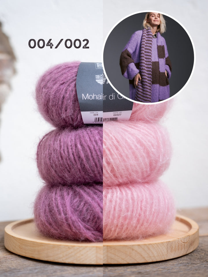 Breipakket Mohair Di Gio strepensjaal