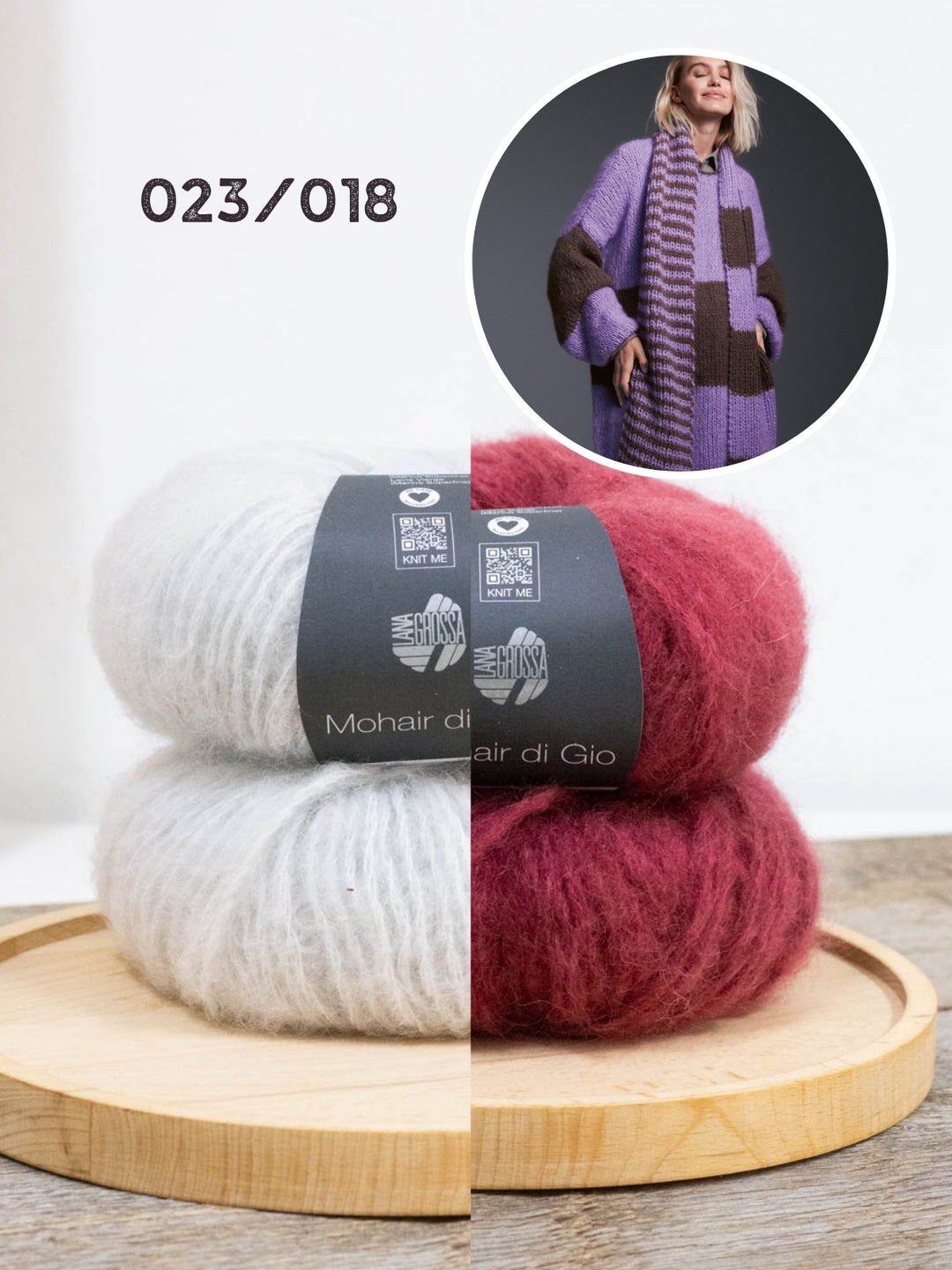 Breipakket Mohair Di Gio strepensjaal
