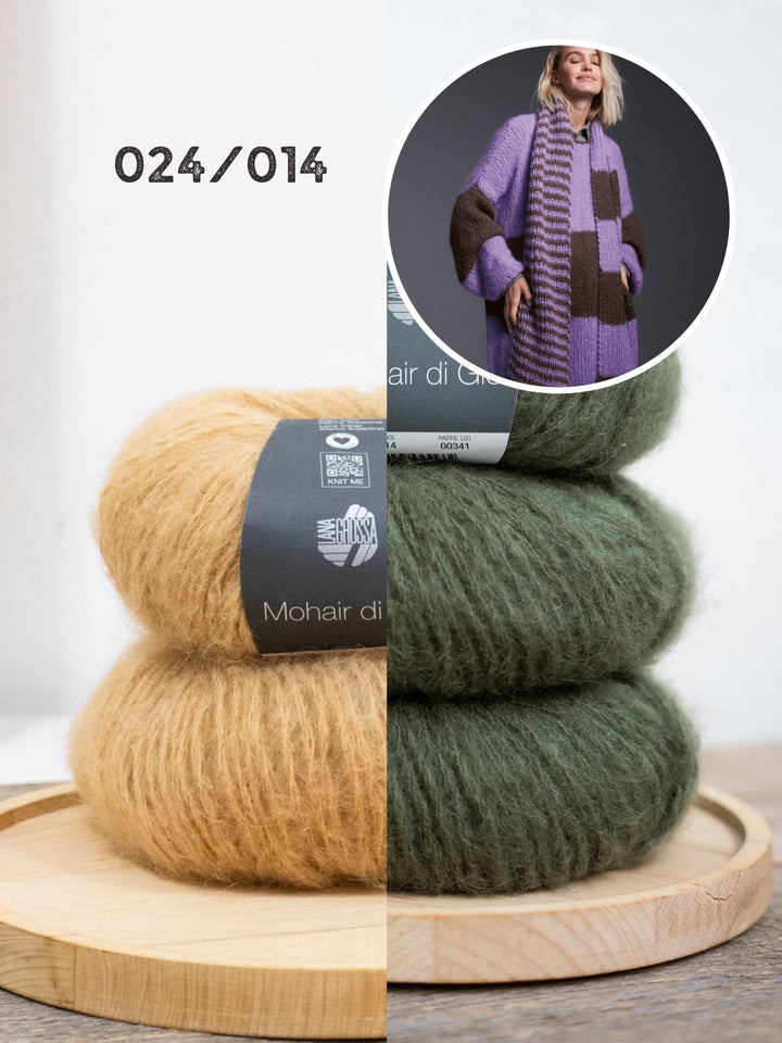 Breipakket Mohair Di Gio strepensjaal