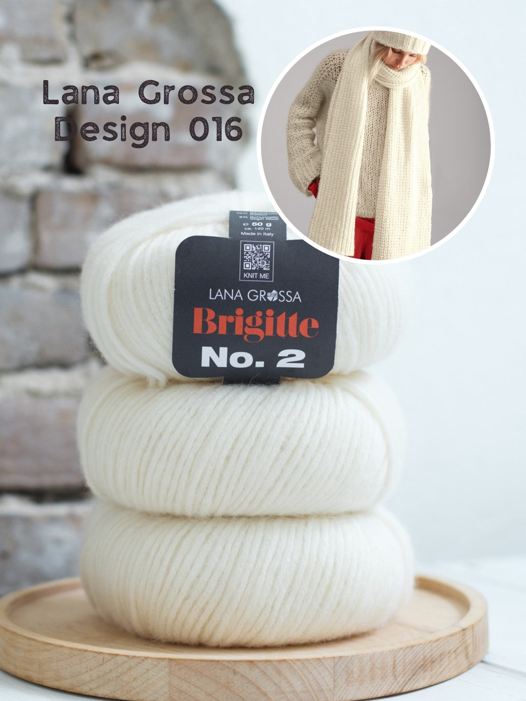 Breipakket Brigitte No. 2 sjaal in halfpatent