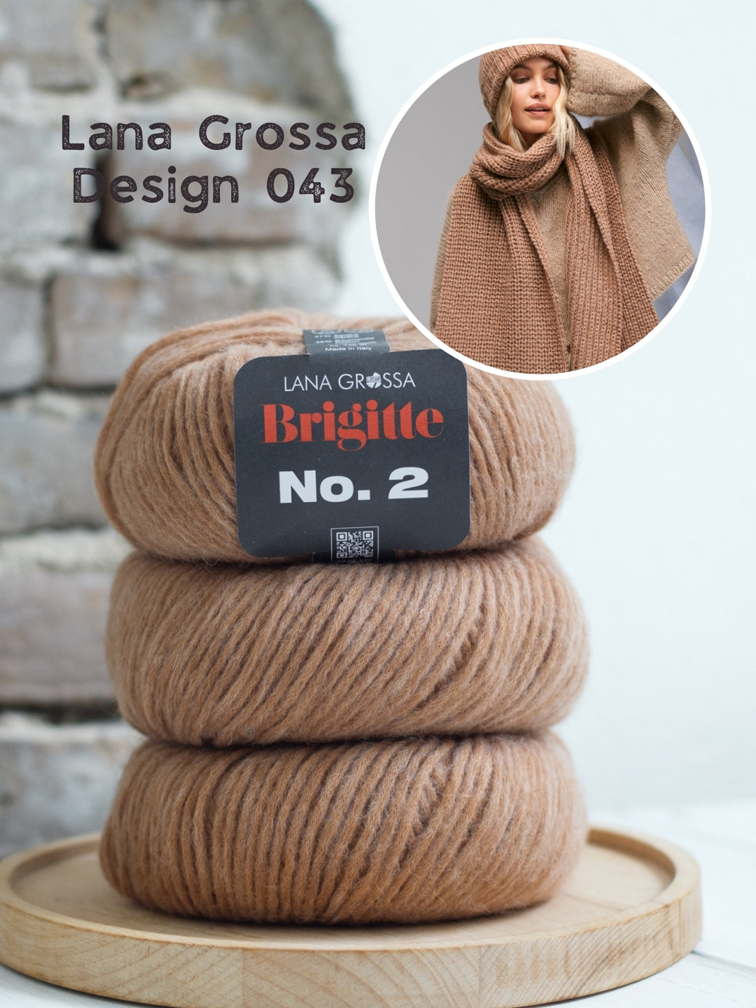 Breipakket Brigitte No. 2 sjaal in halfpatent