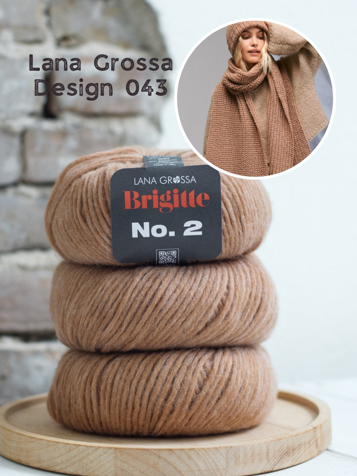 Breipakket Brigitte No. 2 sjaal in halfpatent