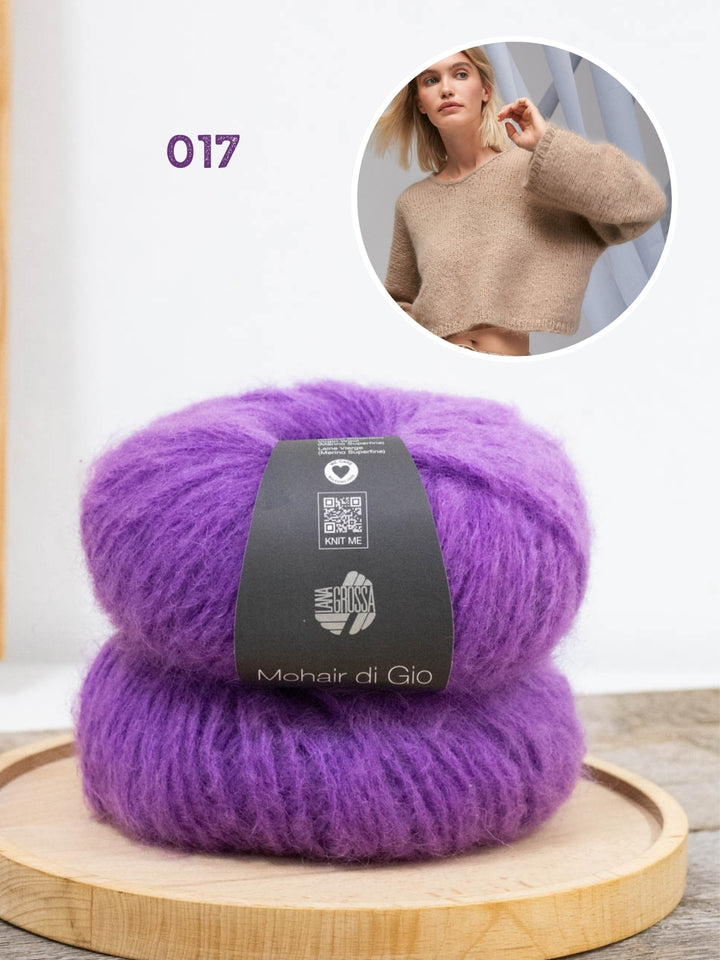 Breipakket Mohair Di Gio trui met V-hals