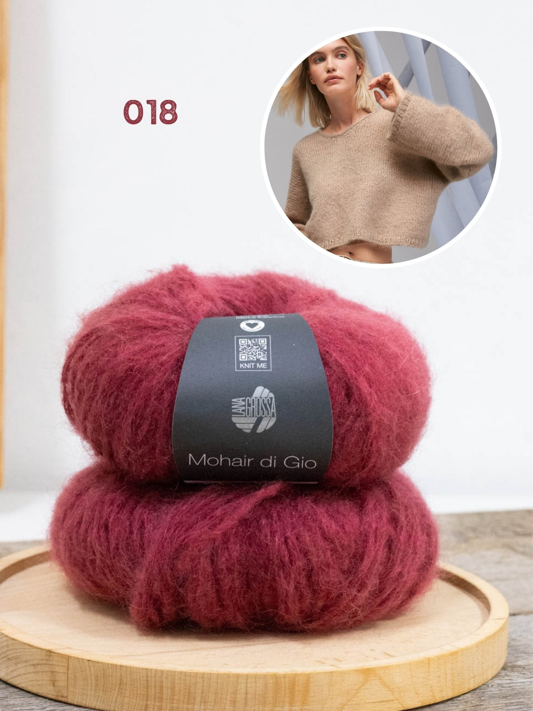Breipakket Mohair Di Gio trui met V-hals
