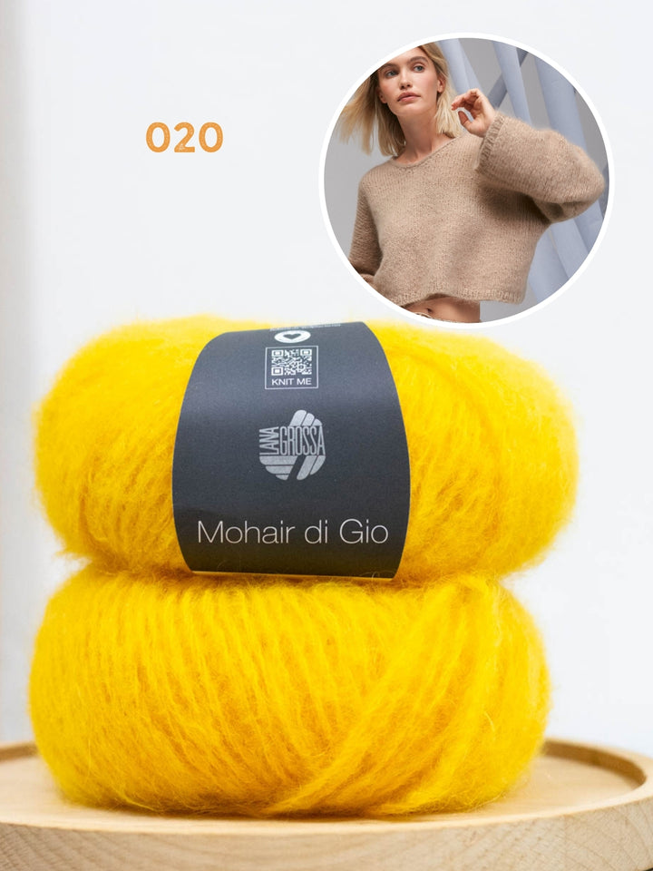Breipakket Mohair Di Gio trui met V-hals