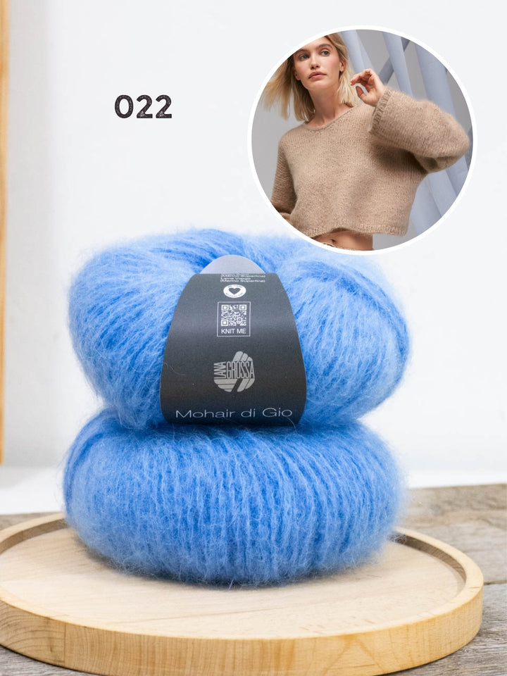 Breipakket Mohair Di Gio trui met V-hals