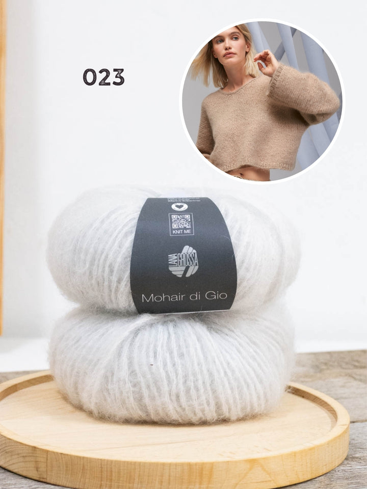 Breipakket Mohair Di Gio trui met V-hals