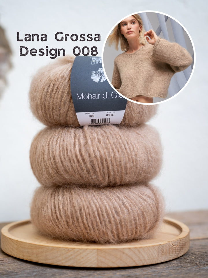 Breipakket Mohair Di Gio trui met V-hals