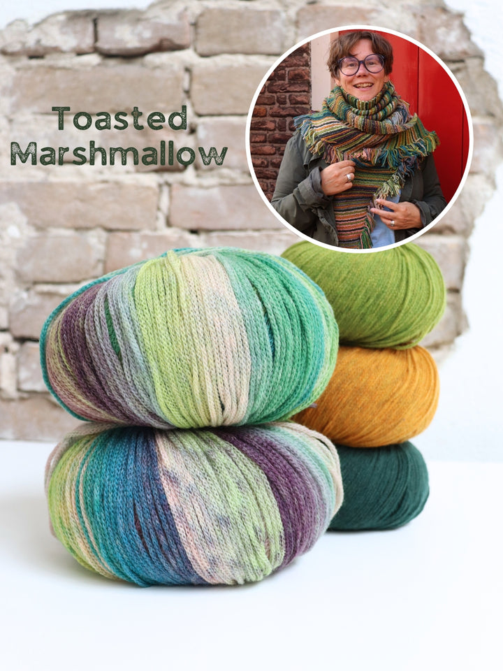 Breipakket Farfalla Cashmere 16 Fine driehoekstola