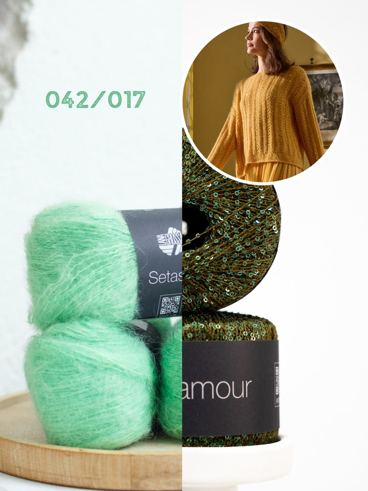 Breipakket Setasuri Glamour trui met kantpatroon