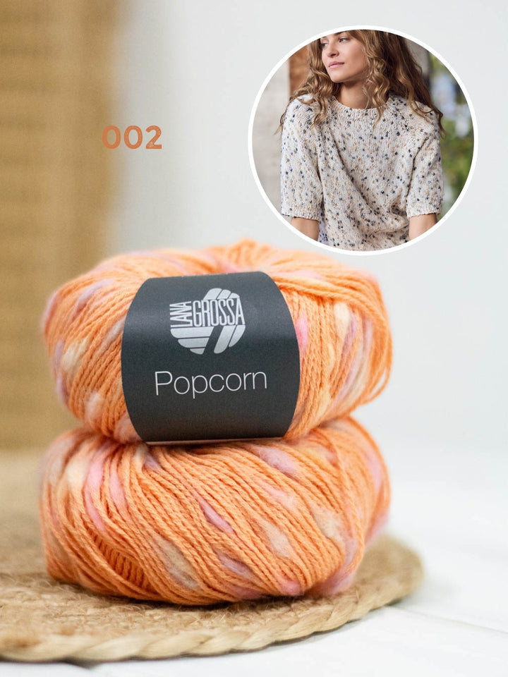 Breipakket Popcorn trui met korte mouwen
