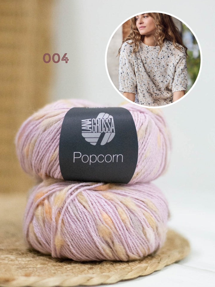Breipakket Popcorn trui met korte mouwen