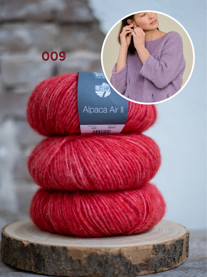 Breipakket Alpaca Air II top-down peplum trui