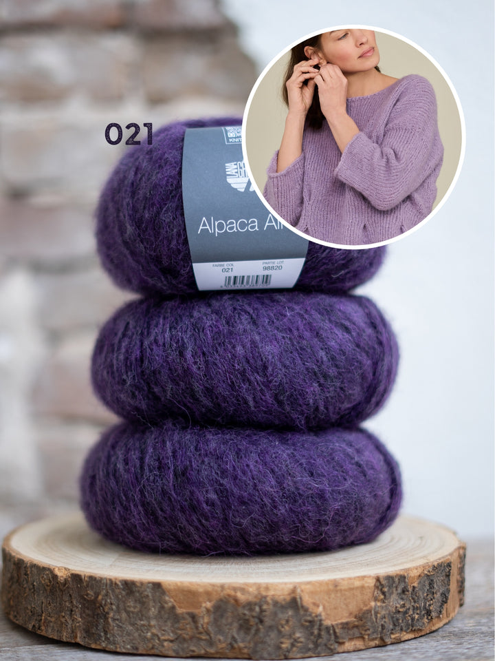 Breipakket Alpaca Air II top-down peplum trui