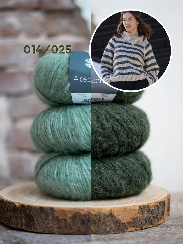 Breipakket Alpaca Air II top-down gestreepte coltrui met rits