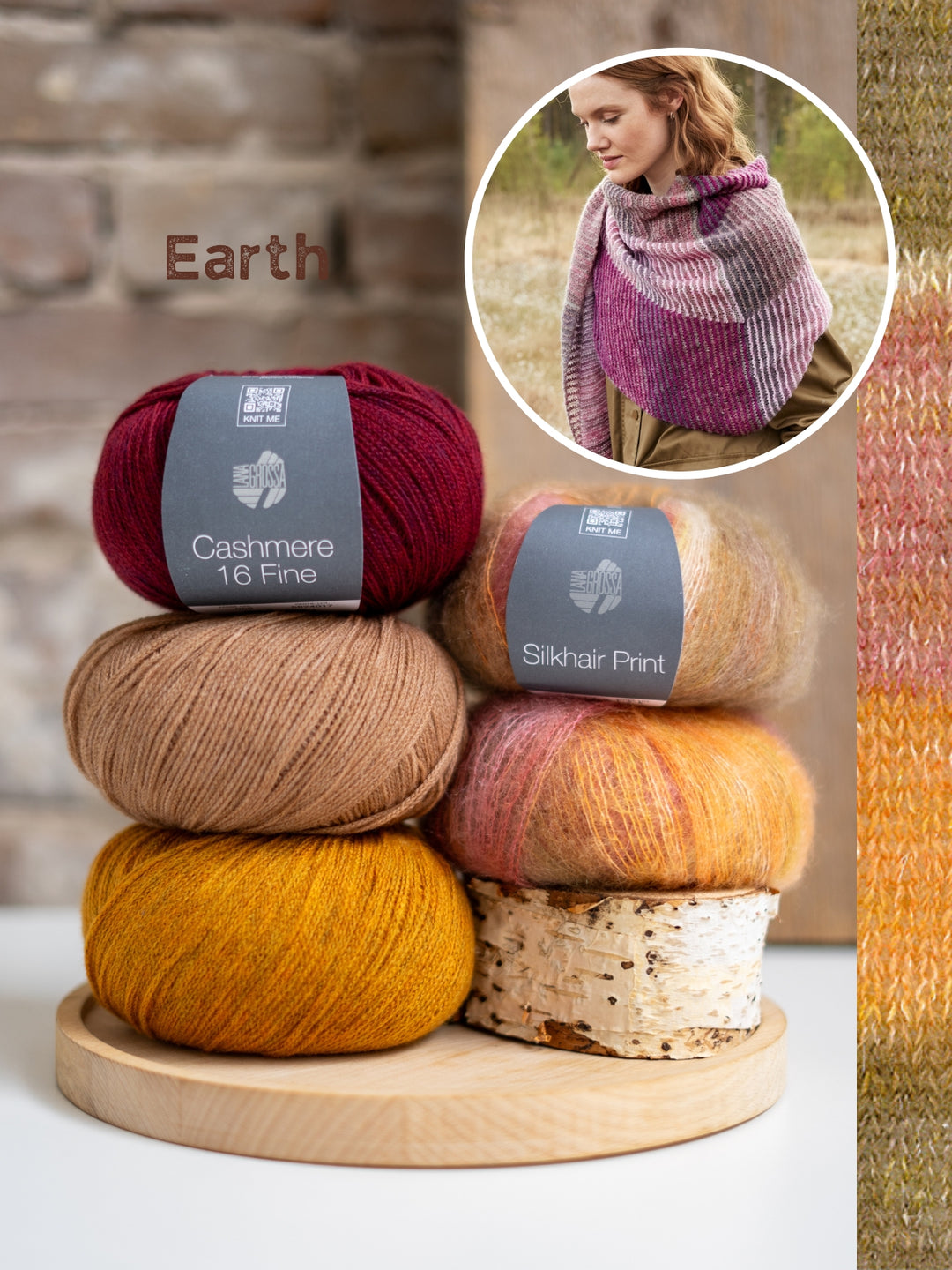 Breipakket Silkhair Print Cashmere 16 Fine driehoekstola