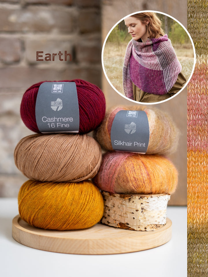 Breipakket Silkhair Print Cashmere 16 Fine driehoekstola