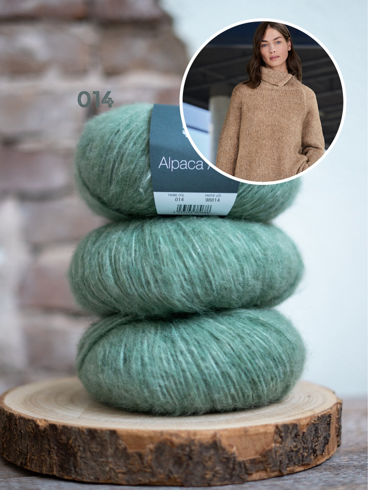 Breipakket Alpaca Air II top-down coltrui met rits