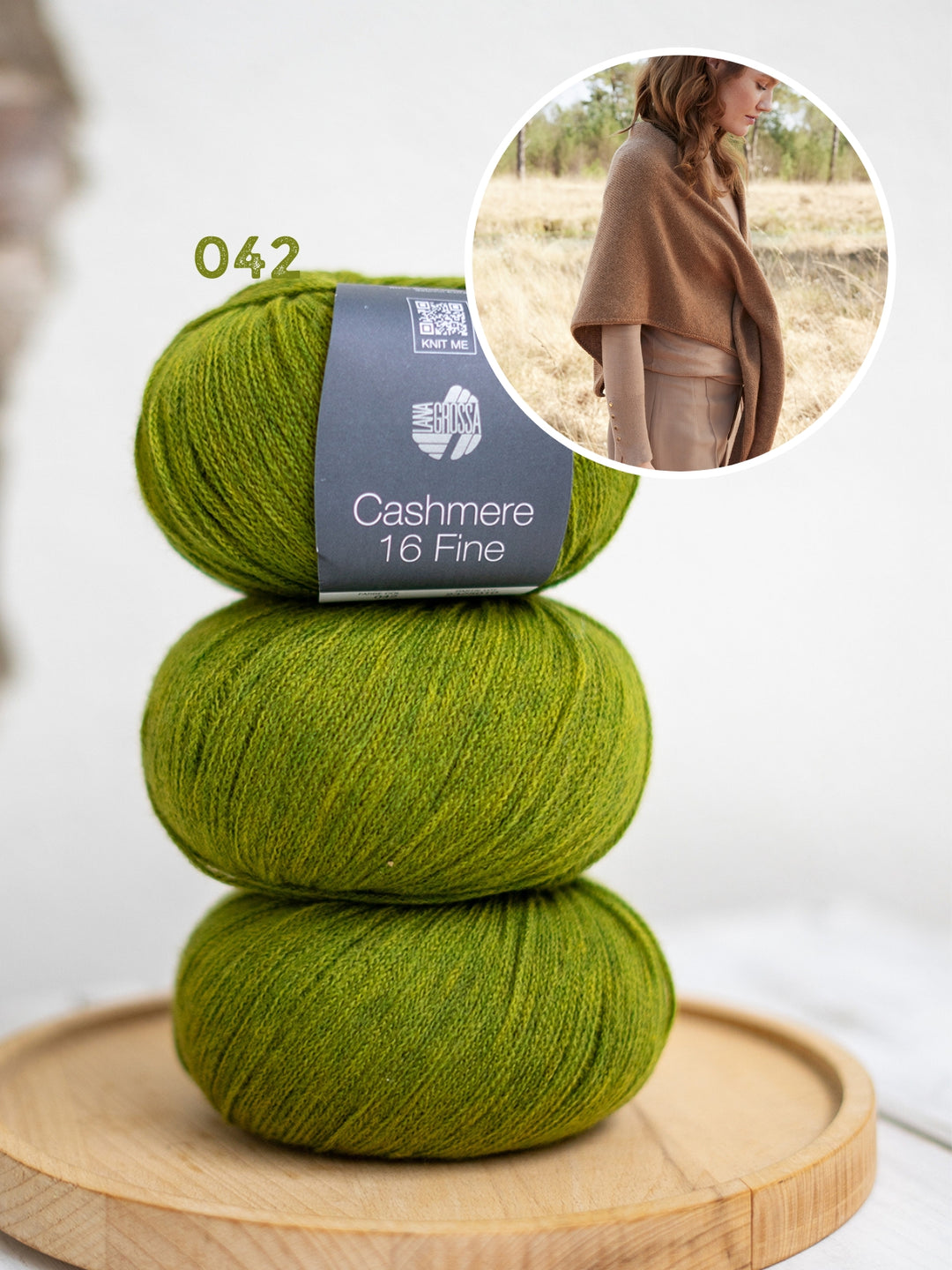 Breipakket Cashmere 16 Fine driehoekstola met spleet