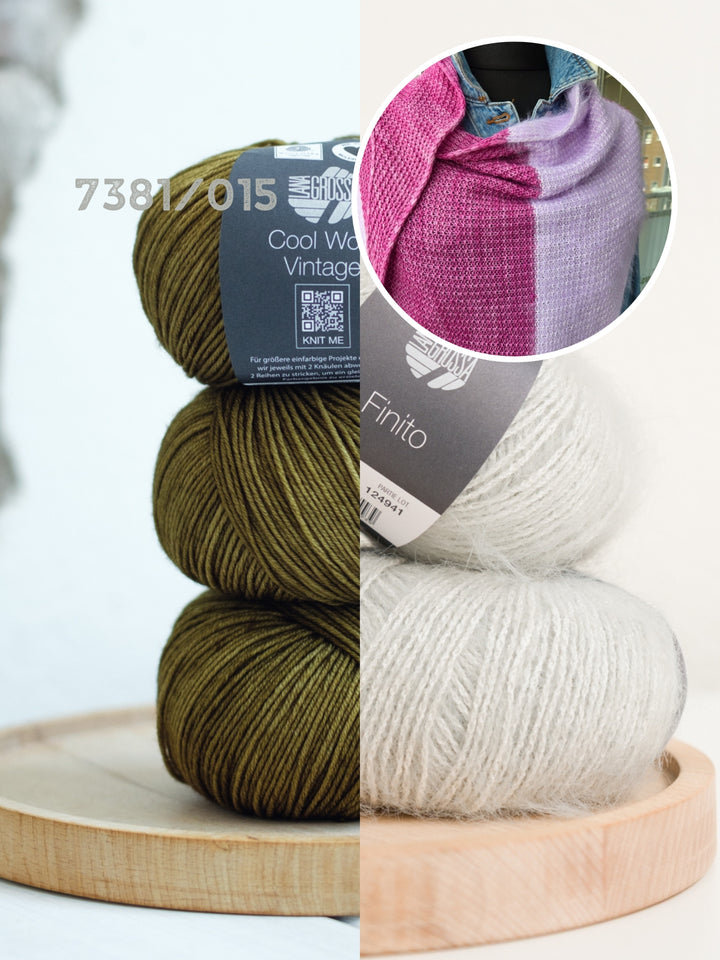 Breipakket Lizas Tuch Auszeit - Cool Wool Vintage Finito