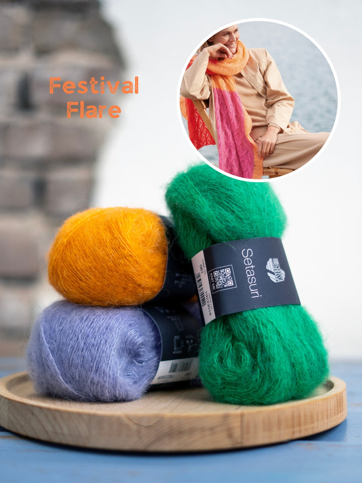 Breipakket Setasuri colorblock stola