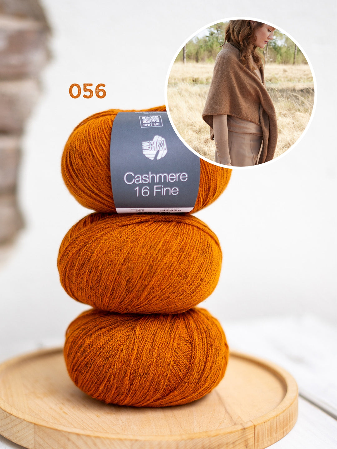 Breipakket Cashmere 16 Fine driehoekstola met spleet