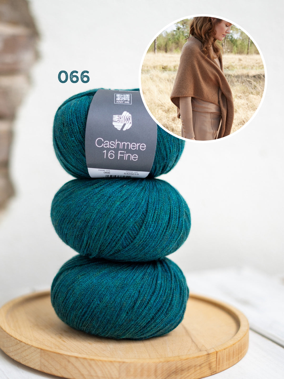 Breipakket Cashmere 16 Fine driehoekstola met spleet