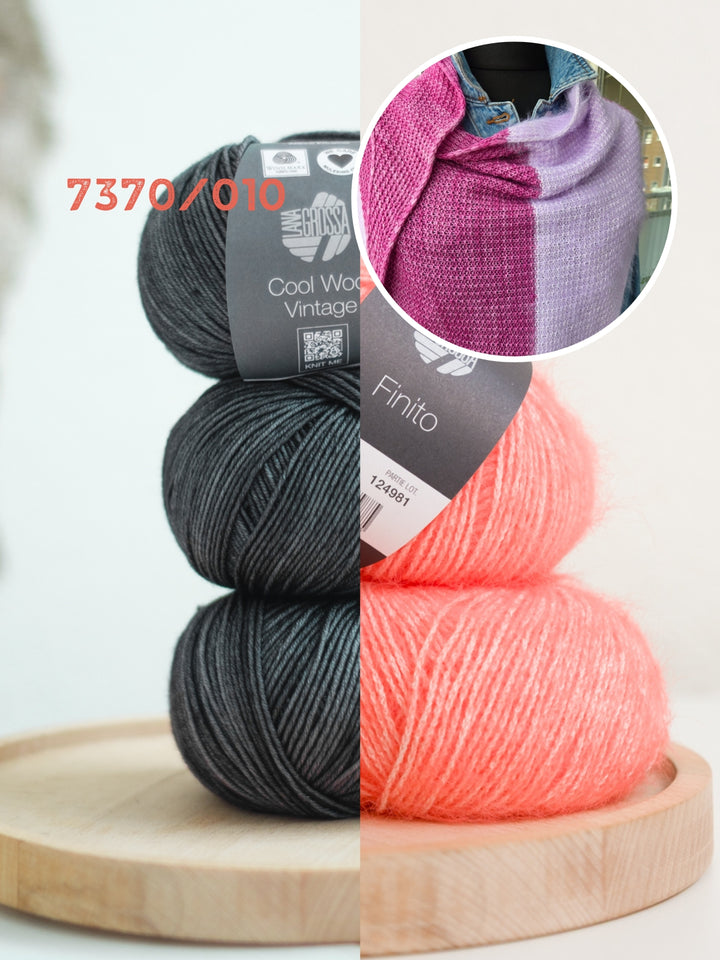 Breipakket Lizas Tuch Auszeit - Cool Wool Vintage Finito