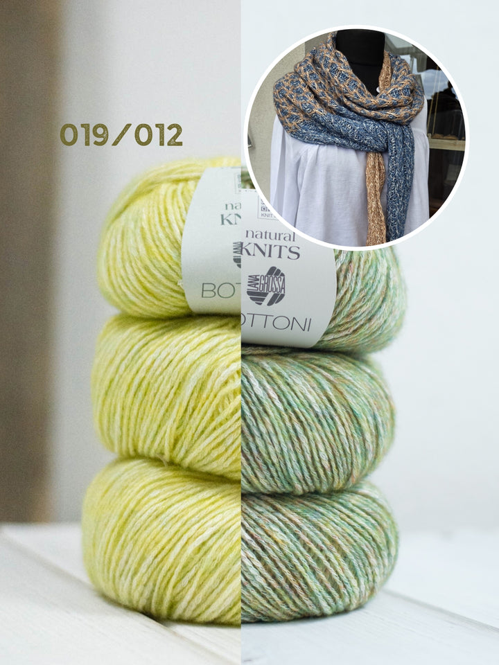 Breipakket Lizas Solo Lino sjaal - Bottoni