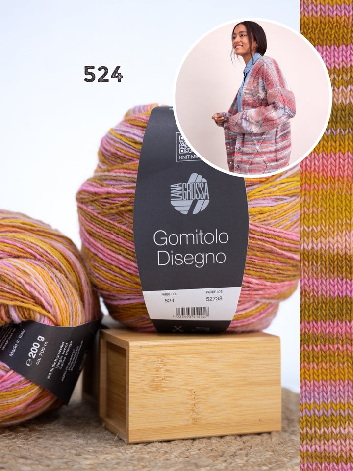 Breipakket Gomitolo Disegno vest met ruitmotief