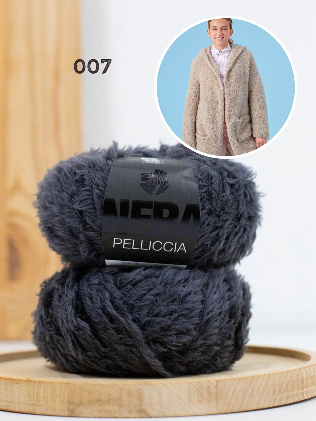 Breipakket Pelliccia mantel met capuchon