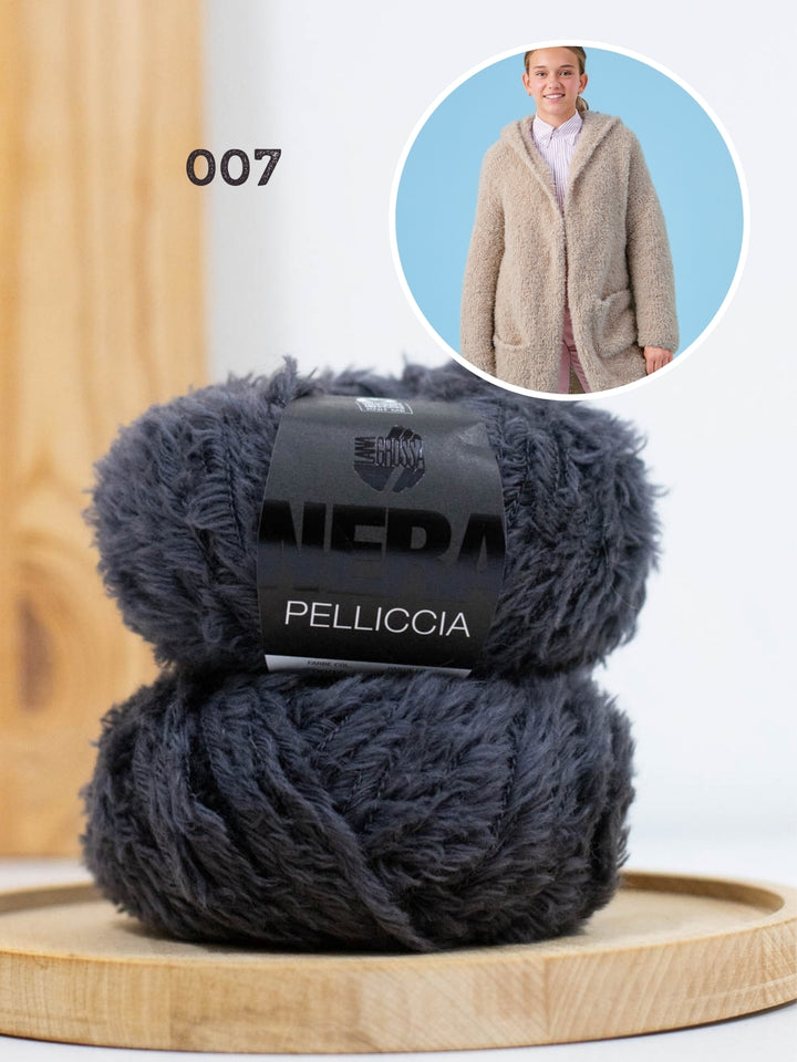 Breipakket Pelliccia mantel met capuchon
