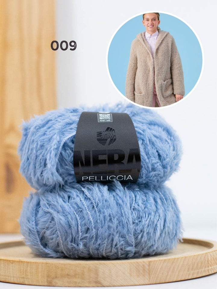Breipakket Pelliccia mantel met capuchon
