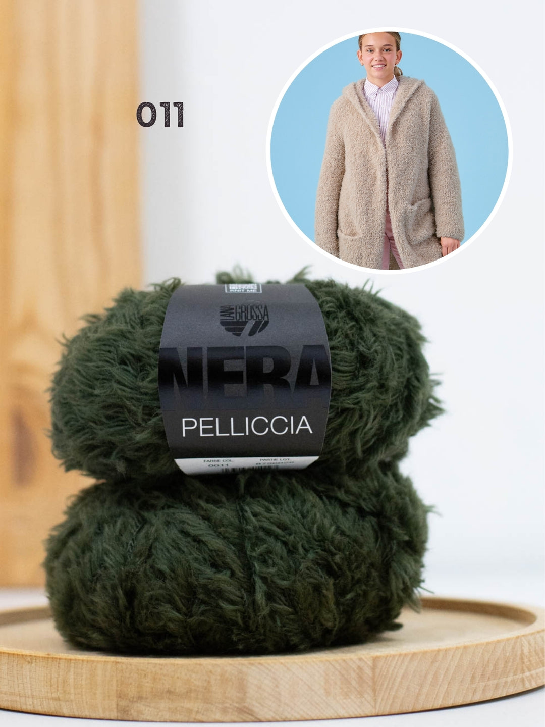 Breipakket Pelliccia mantel met capuchon