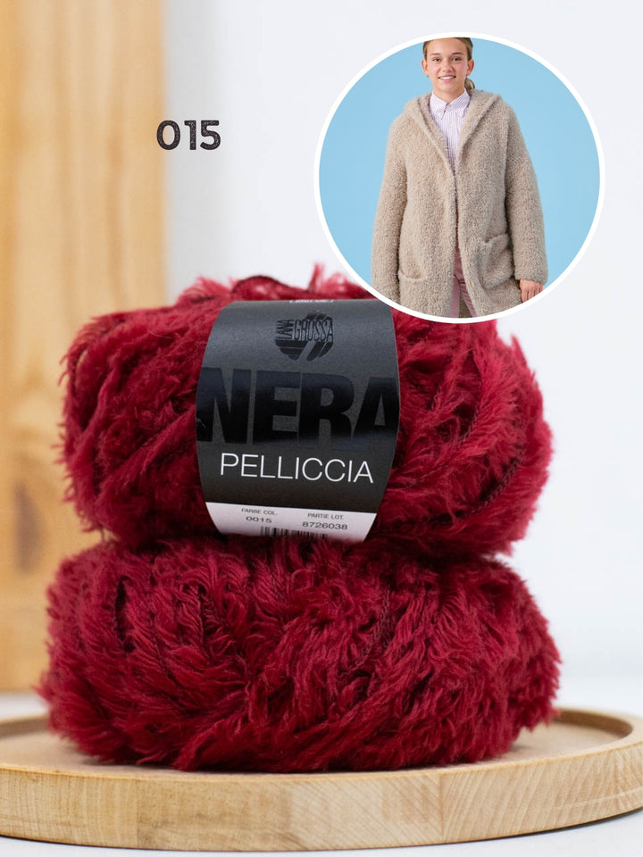 Breipakket Pelliccia mantel met capuchon