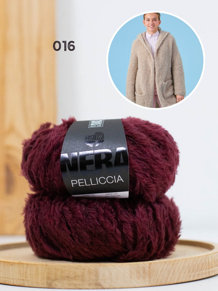 Breipakket Pelliccia mantel met capuchon