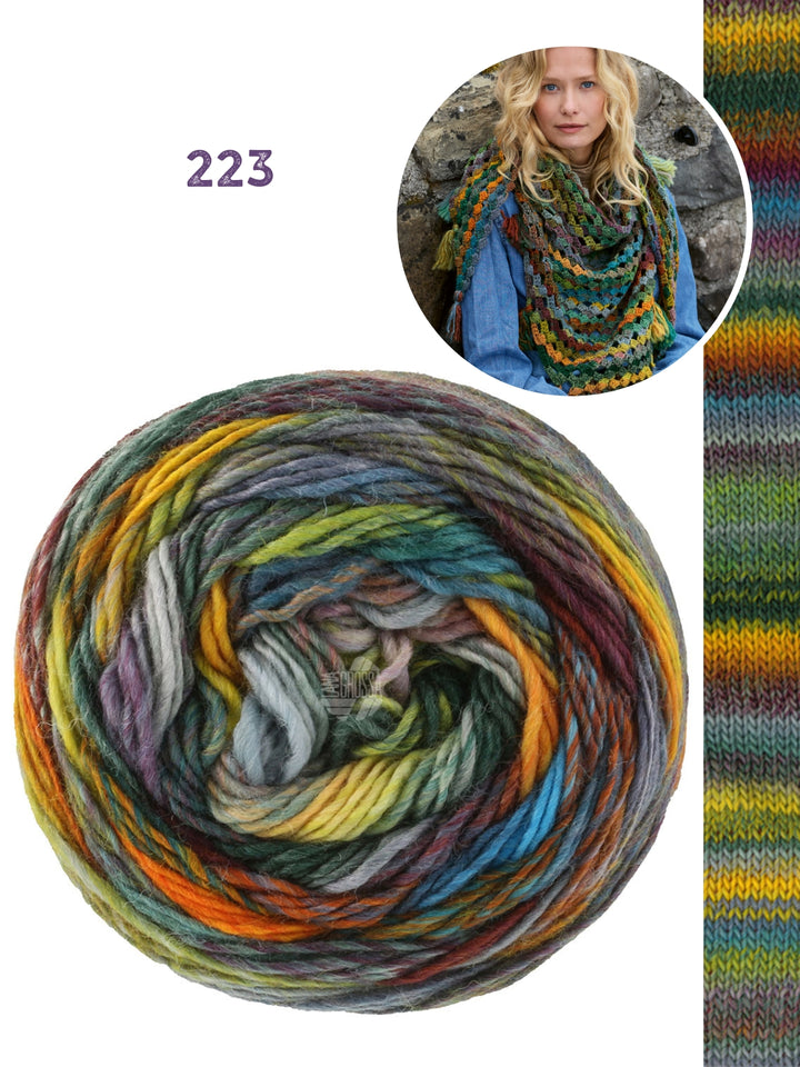Haakpakket Colorissimo driehoekstola met kwastjes