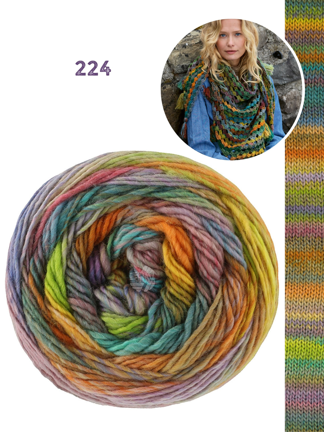 Haakpakket Colorissimo driehoekstola met kwastjes