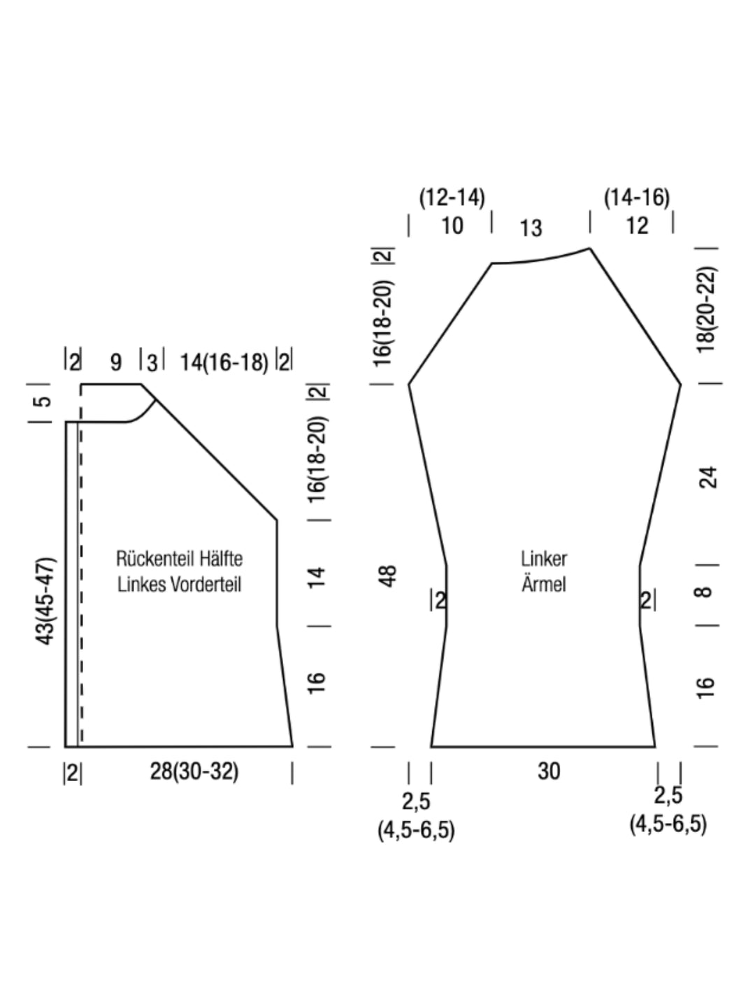 Breipakket Brigitte Silkdream vest in halve patentsteek