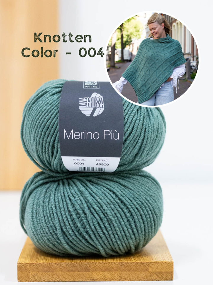 Breipakket Più Poncho - Knotten Design