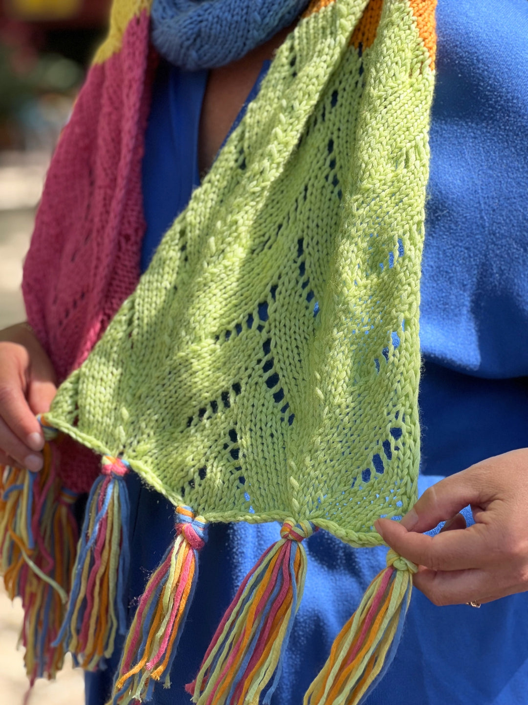Breipakket Colorblock Ajoursjaal Summer Softness