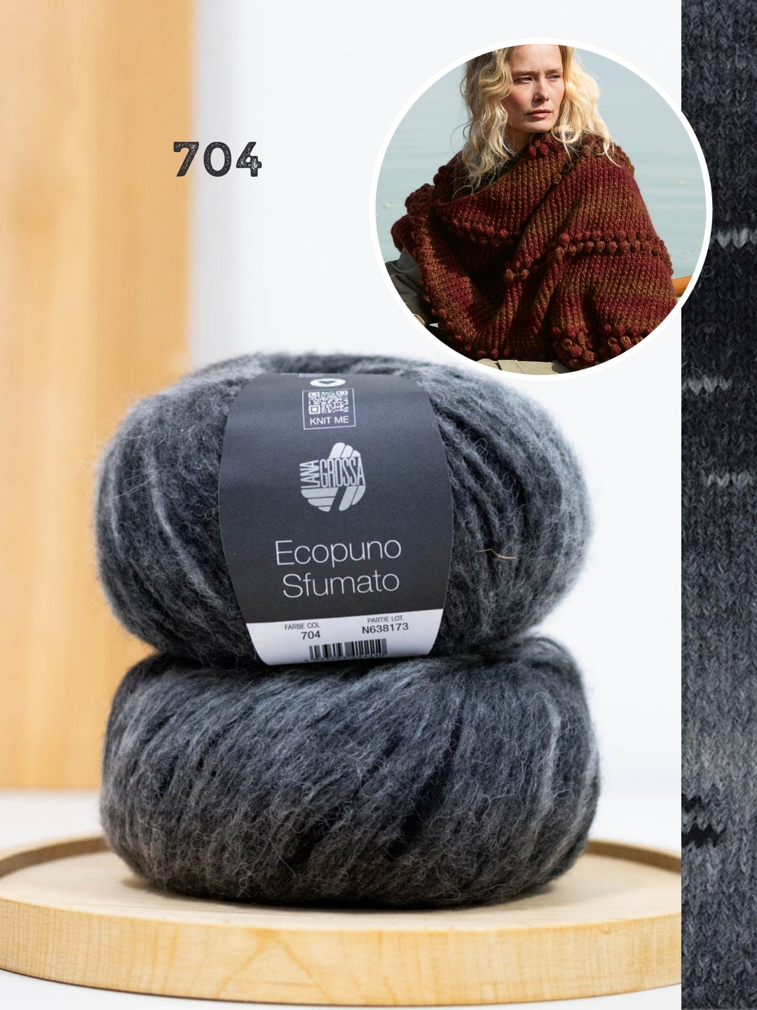 Breipakket Ecopuno Sfumato stola met noppen
